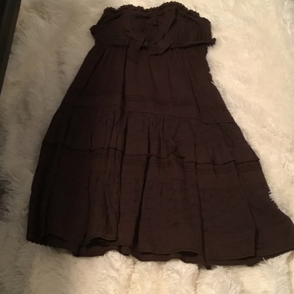 Brown Strapless Dress - Picture 1 of 4